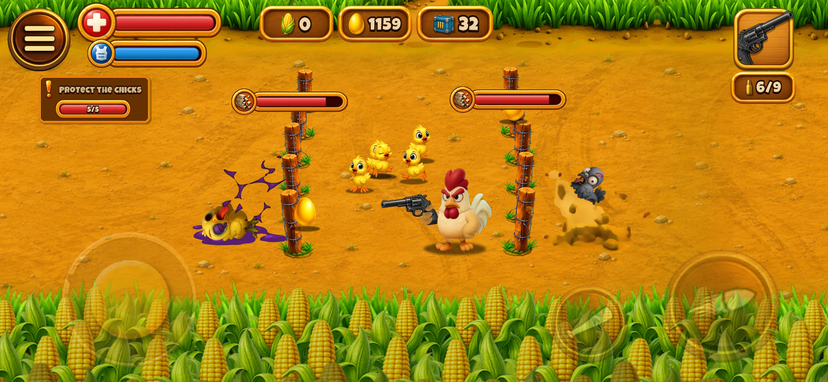 Rooster Farm Zombie Defense screenshot