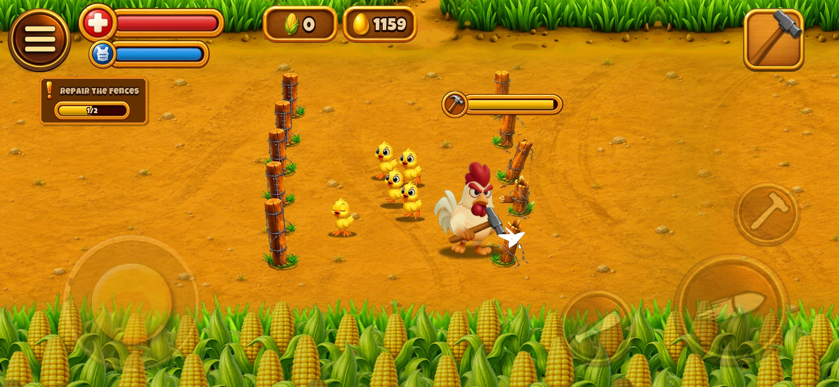 Rooster Farm Zombie Defense screenshot